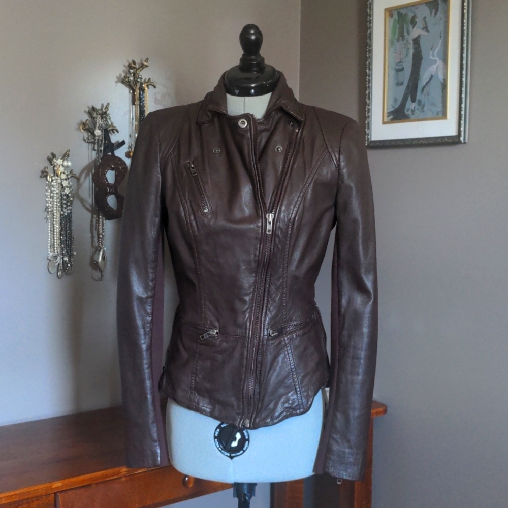 Muubaa moto leather jacket